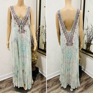 CZARINA crystal embroidery maxi dress L